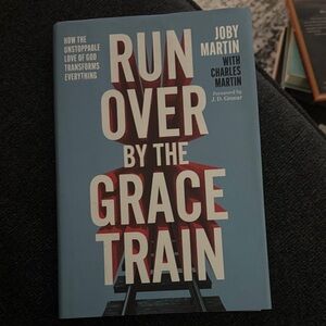 Run Over by the Grace Train Coffee Table Book - Blue Cover